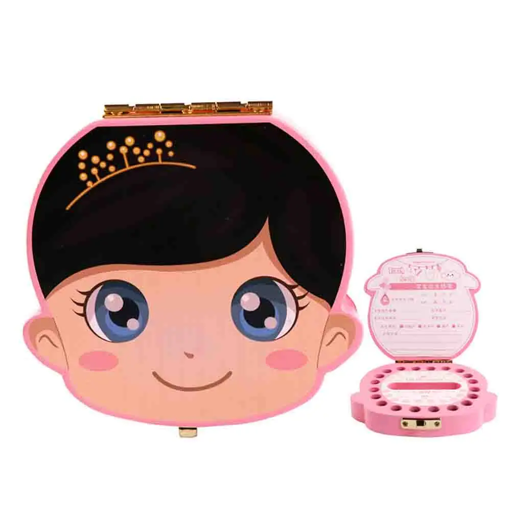 

Baby Tooth Box Wooden Girl Print Lanugo Hair Save Collect Milk Teeth Umbilical Organizer Storage Toddler Souvenir Case Baby Gift