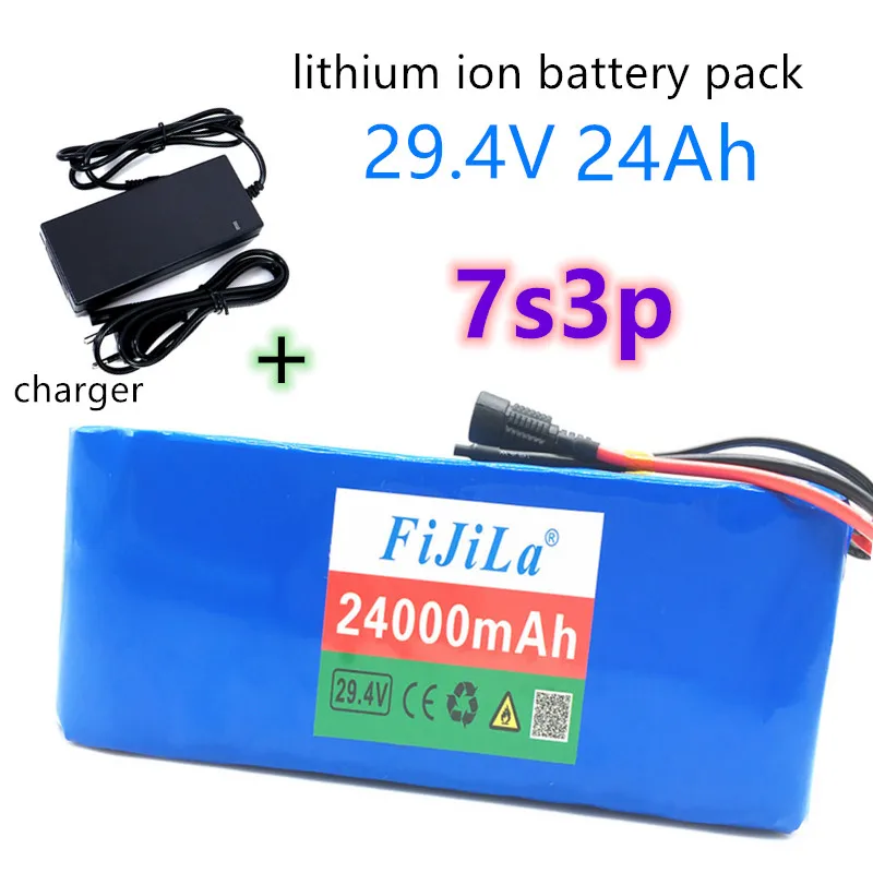 

100% original 7s3p 29.4V 24Ah lithium ion battery pack with 20A BMS for electric bicycle, scooter and electric wheelchair