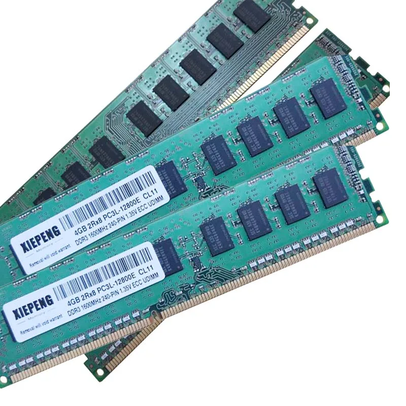 Für HP ProLiant ML10 v2 ML310e Gen8 v3 DL320e Gen8 RAM 8GB 2Rx8 PC3L-12800 1600MHz ECC Unbuffered RAM 4G PC3 10600E DDR3 1333MHz