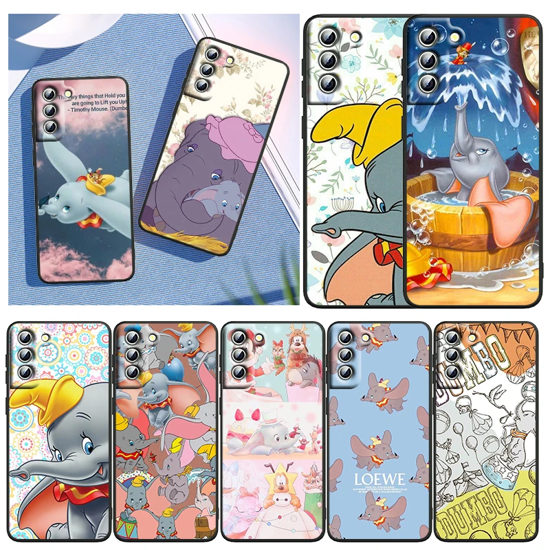 

Disney Dumbo Cartoon For Samsung Galaxy S23 S22 S21 S20 FE Ultra Pro Lite S10 5G S10E S9 Plus Black Cover Phone Case