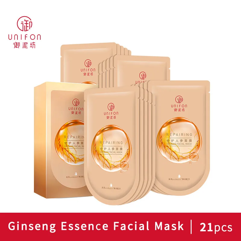 Unifon repair ginseng facial mask 25ml*21 pcs