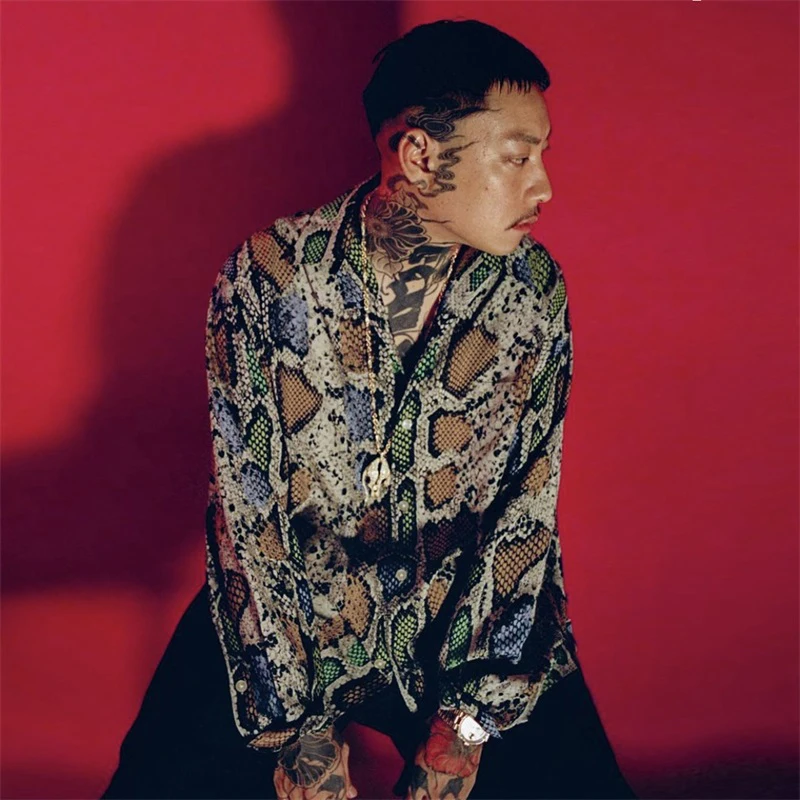 WACKO MARIA Long Sleeve Shirts Streetwear Serpentine Men Women 1:1 Shirts