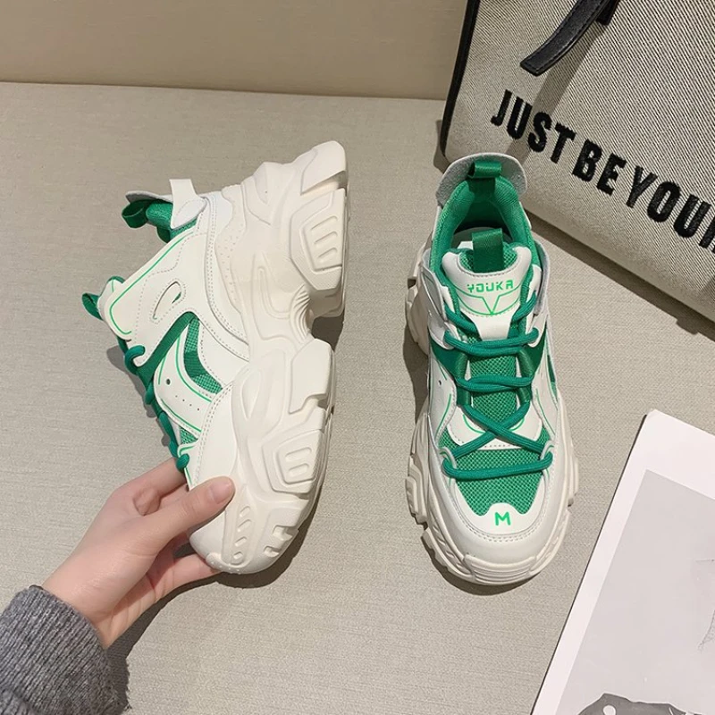 2023 Thick Sole Breathable Dad's Shoes Women's Spring/Summer 2023 New Lightweight Casual Sports Shoes Mesh Shoe Fashion