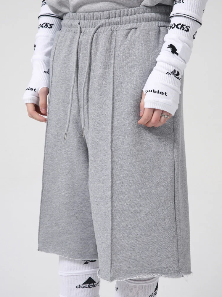 

Прямые шорты SYUHGFA с эластичным поясом, Простые индивидуальные однотонные пятиконечные брюки, мужские корейские повседневные летние модные ...