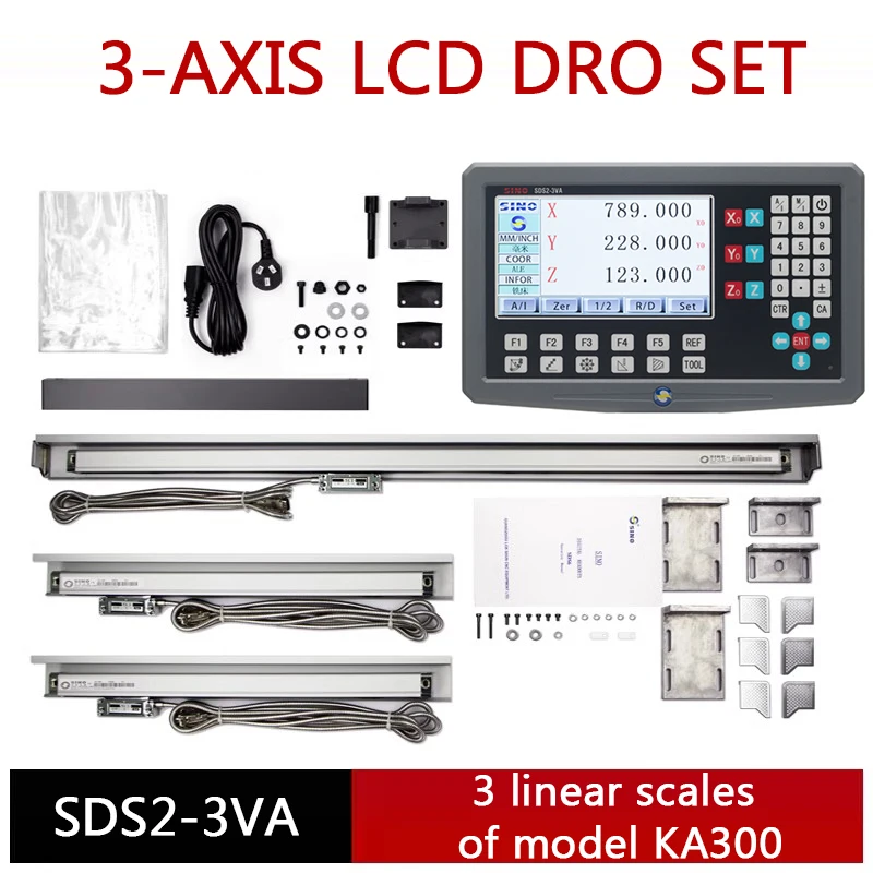 

SINO SDS2-3VA 3 Axis 2 Axis Milling Lathe Grinder LCD DRO Digital Readout Display Counter For Linear Scale Optical Encoder Ruler