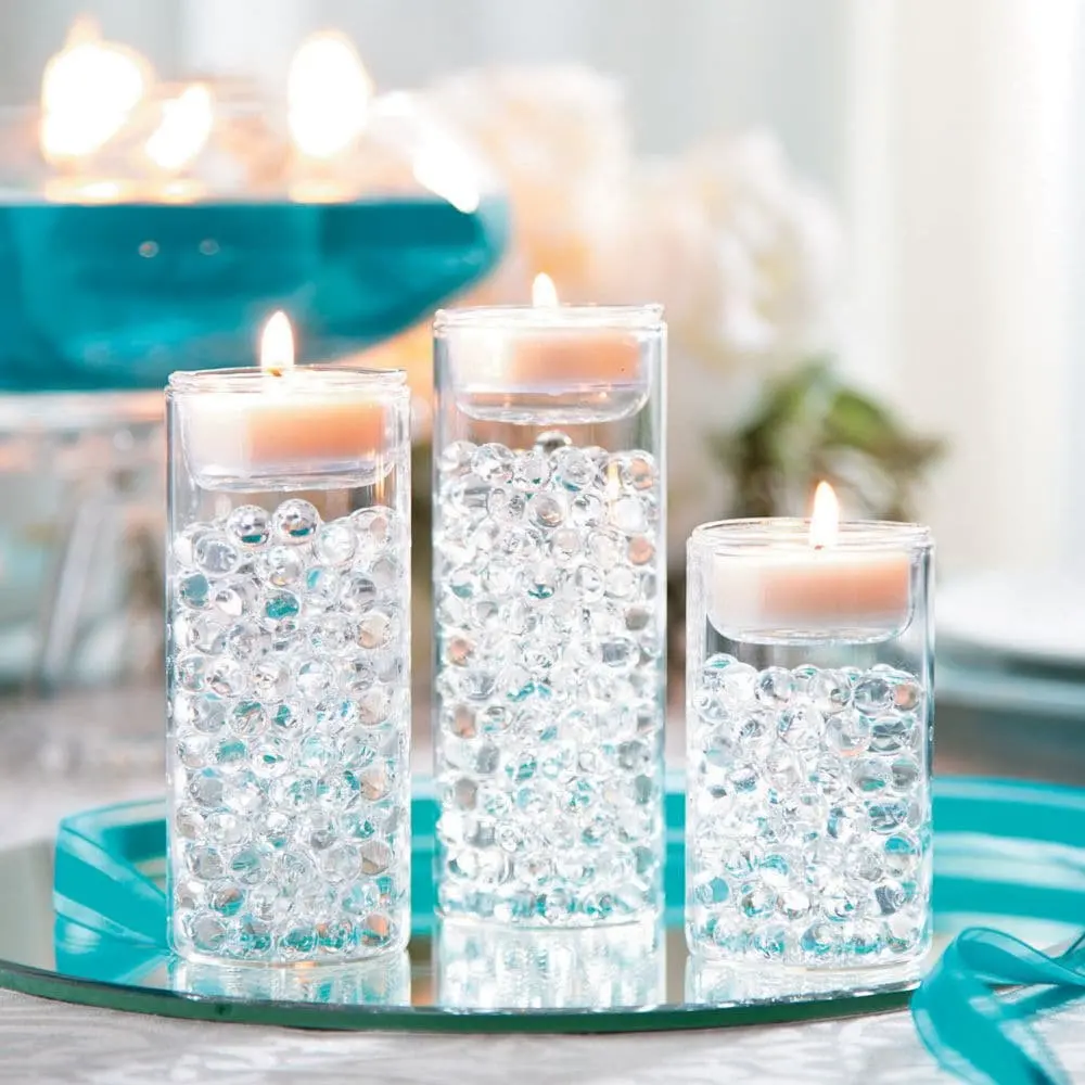 

Dropshipping 1200pcs DIY Christmas Floating Clear Water Gel Jelly Beads Vase Fillers for Floating Pearls Floating Candle Making