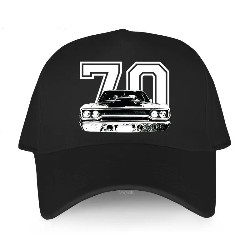 

men cotton Baseball Cap hip-hop hats Cool Casual 1970 Roadrunner Grill View with Year Dark Fashion print Unisex Snapback hat