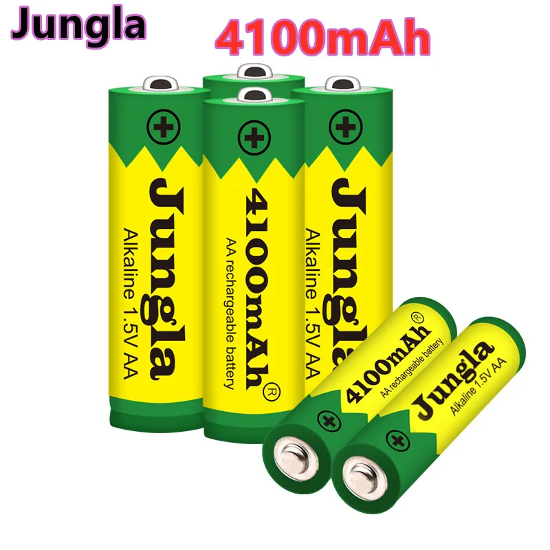 

lot Brand AA battery 4100mAh 1.5V New Alkaline Rechargeable batery for led light toy mp3 Free shipping