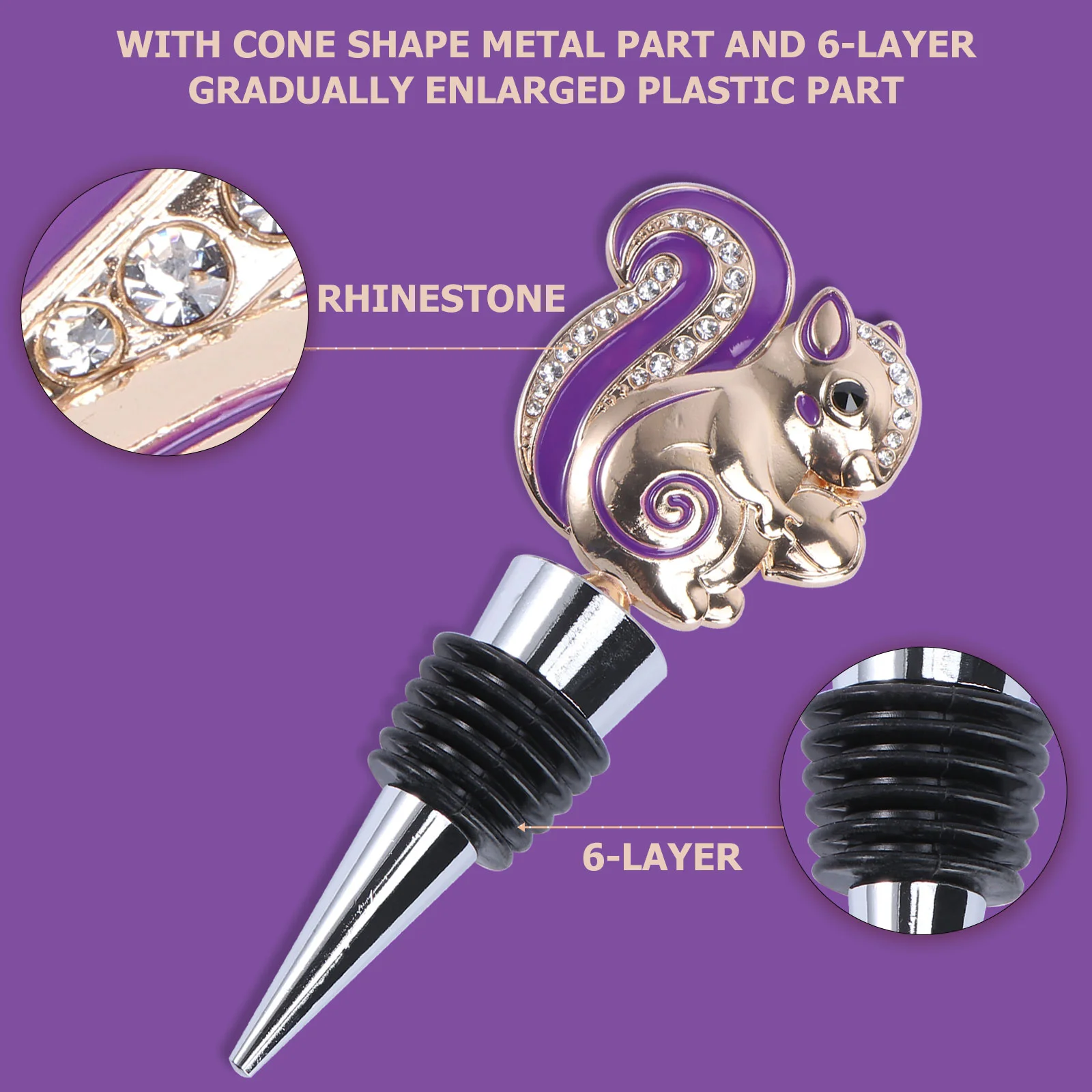 Пробки для белки креативная пробка со стразами пробки бутылок из сплава