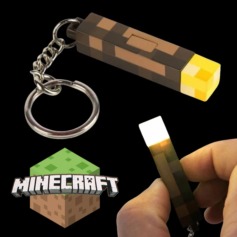 Брелок для ключей Minecraft светящийся кулон креативный автомобильный брелок