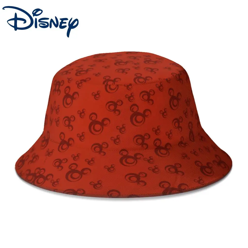 

2022 New Summer Mickey Mouse Bucket Hat for Women Men Disney Beach Foldable Bob Fishing Fisherman Hats Panama Cap