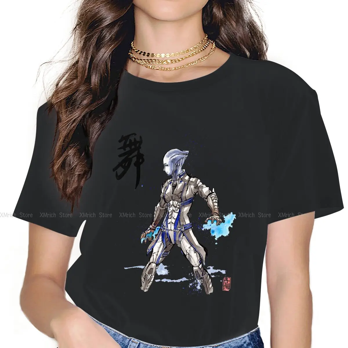 

Liara Sumie Women Clothing Mass Effect ME1 Andromeda Legendary Edition RPG Graphic Female Tshirts Vintage Gothic Loose Tops Tee