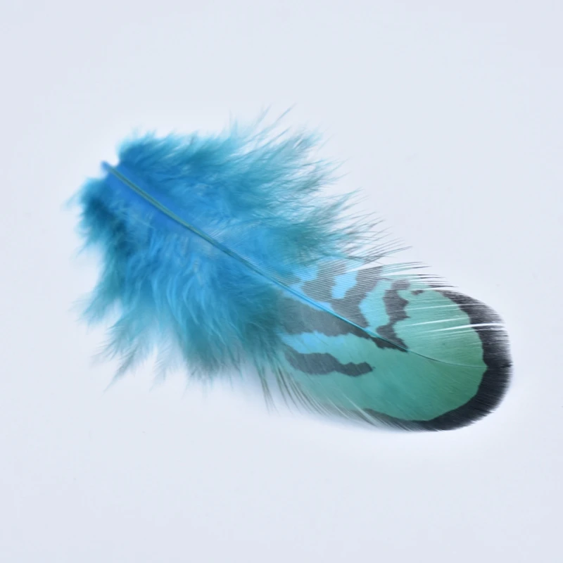 Маленькие перья фазана для рукоделия аксессуары синее перо курицы изготовления