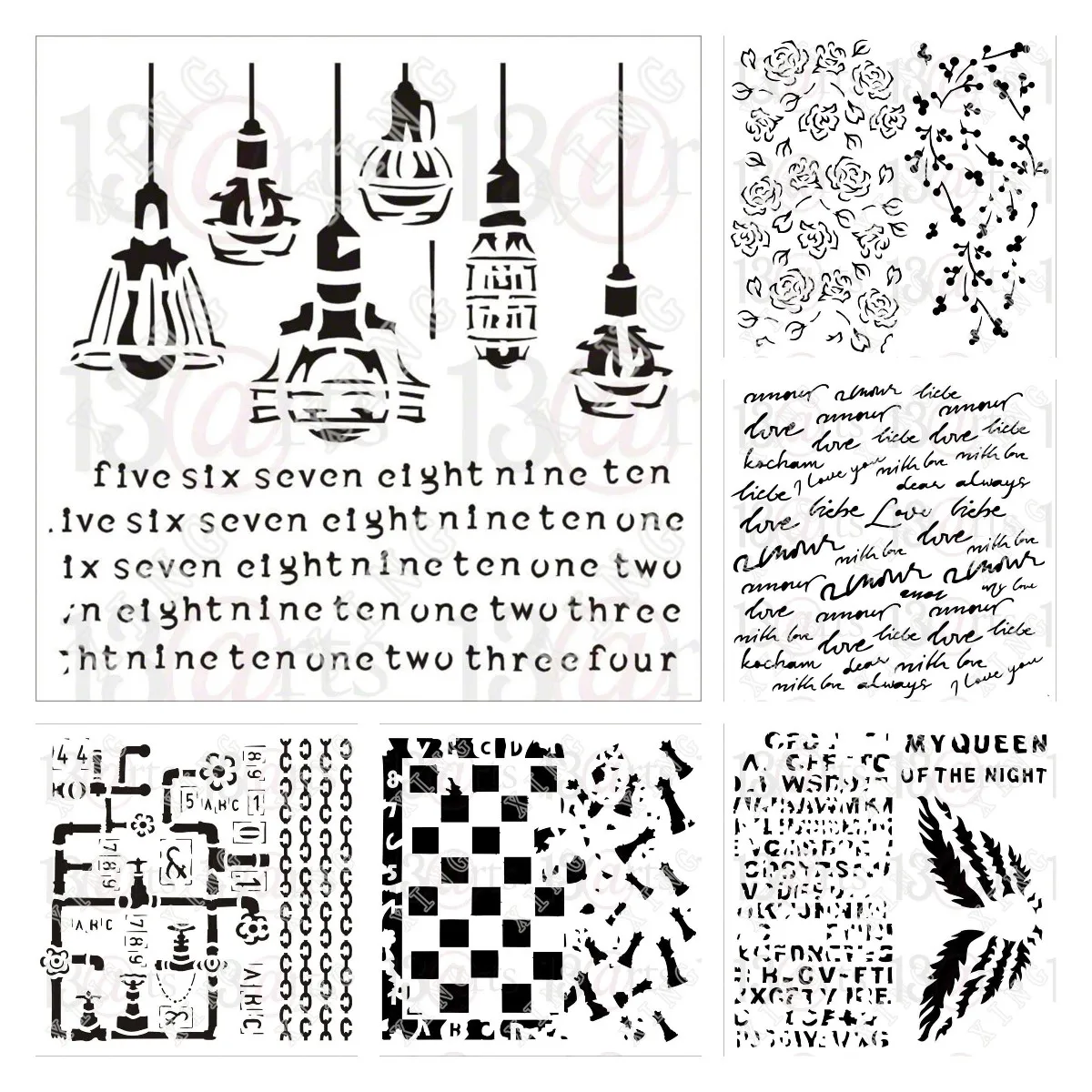 

2022 New Love Letters Land of Roses My Queen Chessboard Lamps Pipes Chain Diy Painting Scrapbook Coloring Embossing Album Decor