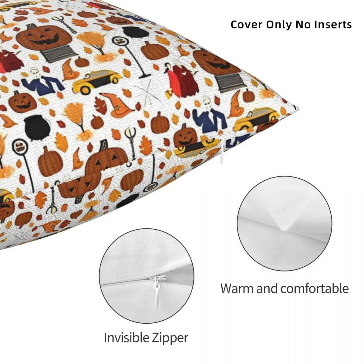 Хэллоуин ЭСТ. Наволочка Длинная с принтом 18 дюймов