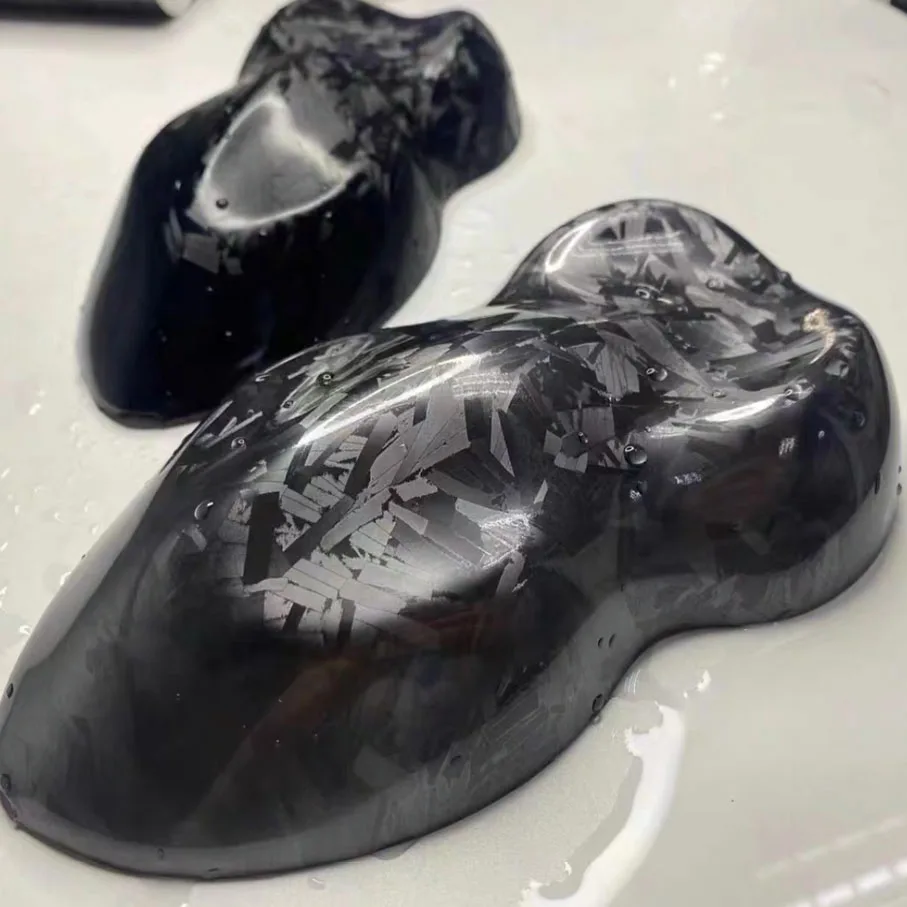 Новое поступление сатиновая черная кованая виниловая обертка из углеродного