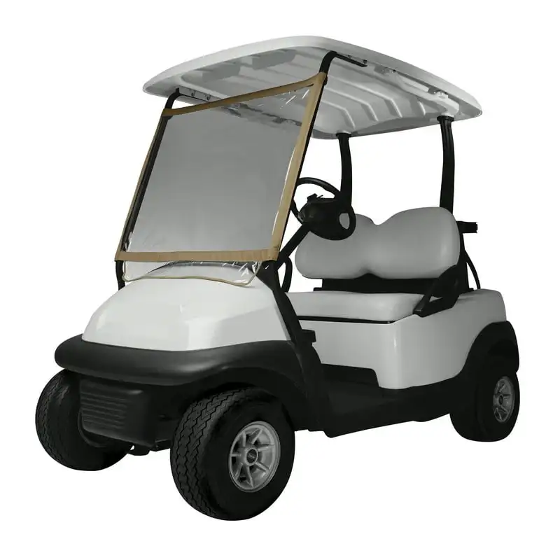 

Portable Golf Cart Windshield, 38"L x 29"H, Sand/Clear