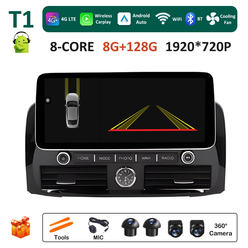 

Android 14 для Toyota Prado 2004-2009 GPS-навигация 12,3-дюймовый сенсорный экран Автомобильный мультимедийный видео-радиоплеер 4G WIFI DSP