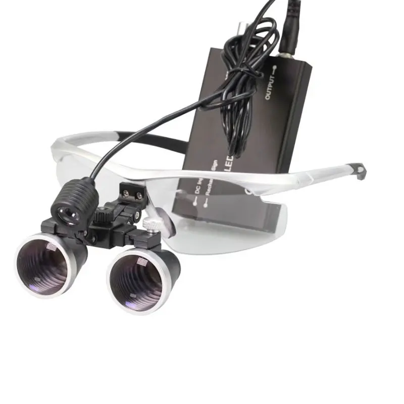

Den-tal LED surgical headlight magnifier / Oral surgery medical binocular magnifying glasses den-tal eye loupes