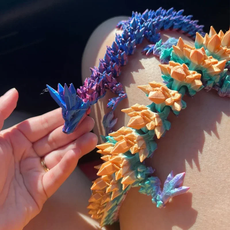 Вращающееся яйцо дракона с 3D принтом и полностью шарнирной модель подвижный