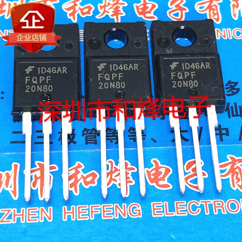 

10pcs 100% orginal new FQPF20N80 TO-220F 800V 20A