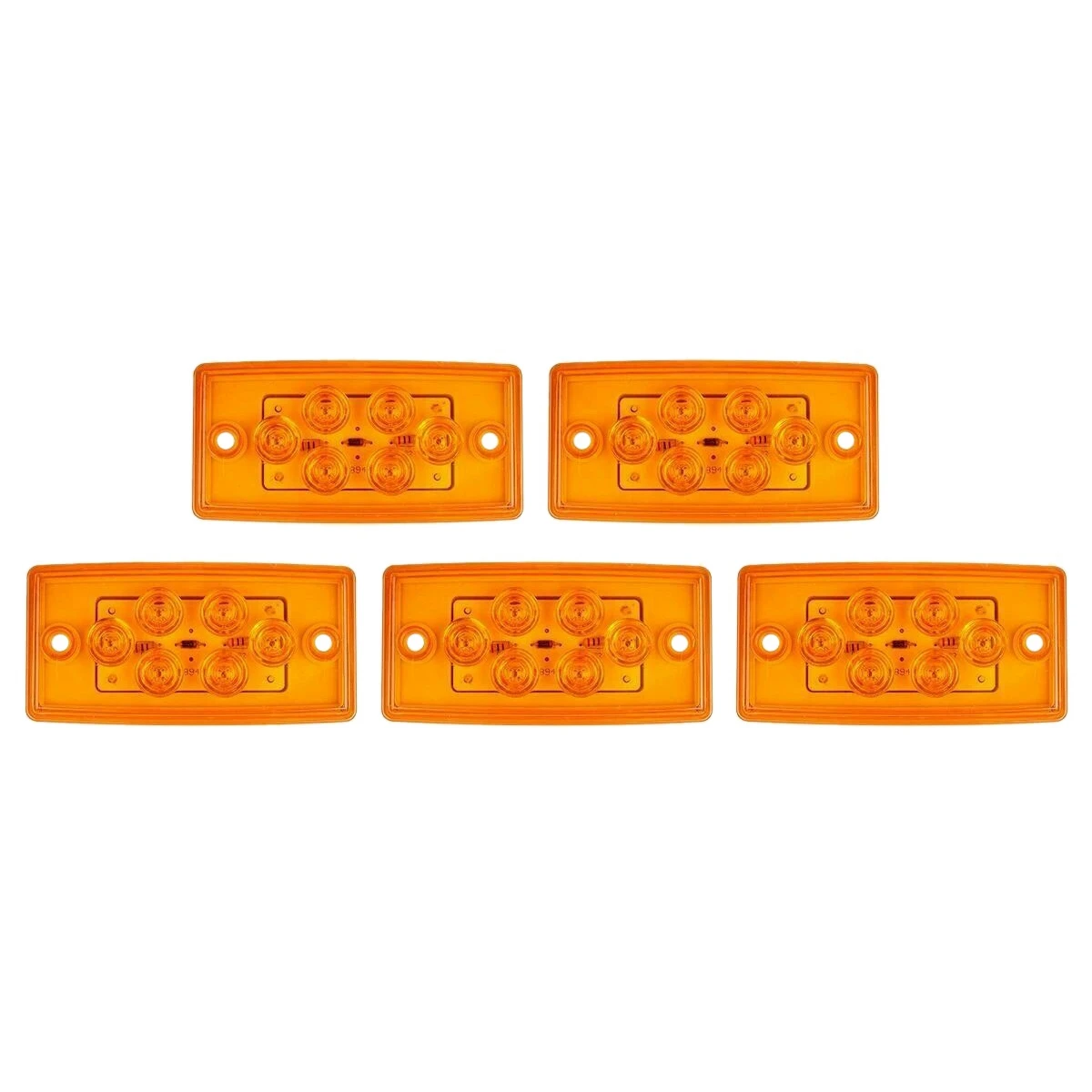 

5Pcs Truck Side Marker Light 6LED Side Light LED Roof Light Truck Turn Signal Trailer LED Side Light