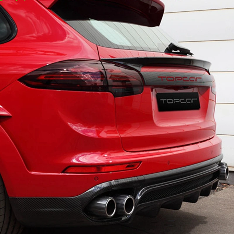 Углеродное волокно автогоночный спойлер крыло для Porsche Cayenne 958 Turbo S Sport 4 двери