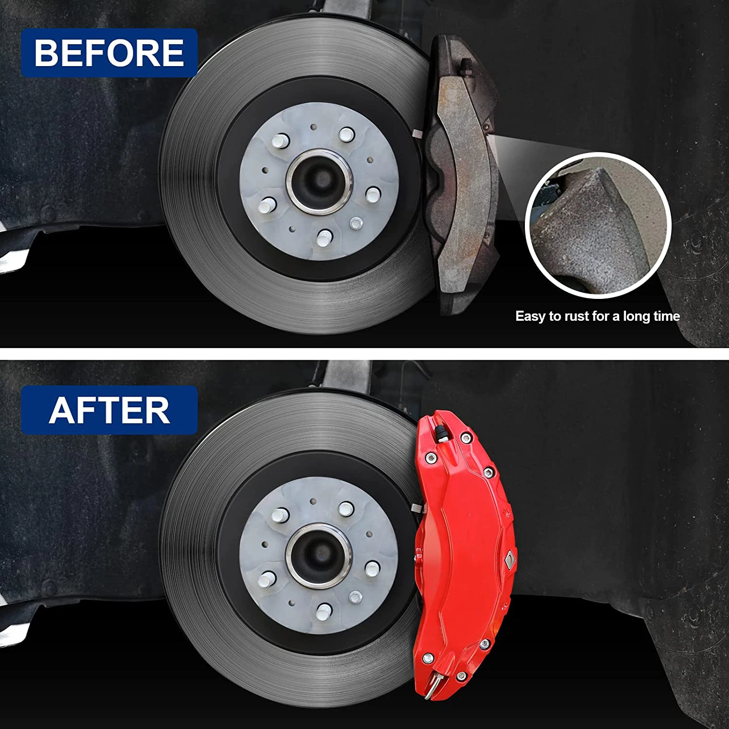 Чехлы тормозных суппортов для Tesla Model Y 2020-2024 Аксессуары Ступица колеса спереди и