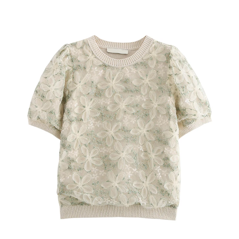 YENKYE новый женский укороченный свитер с блестками в стиле пэчворк коротким