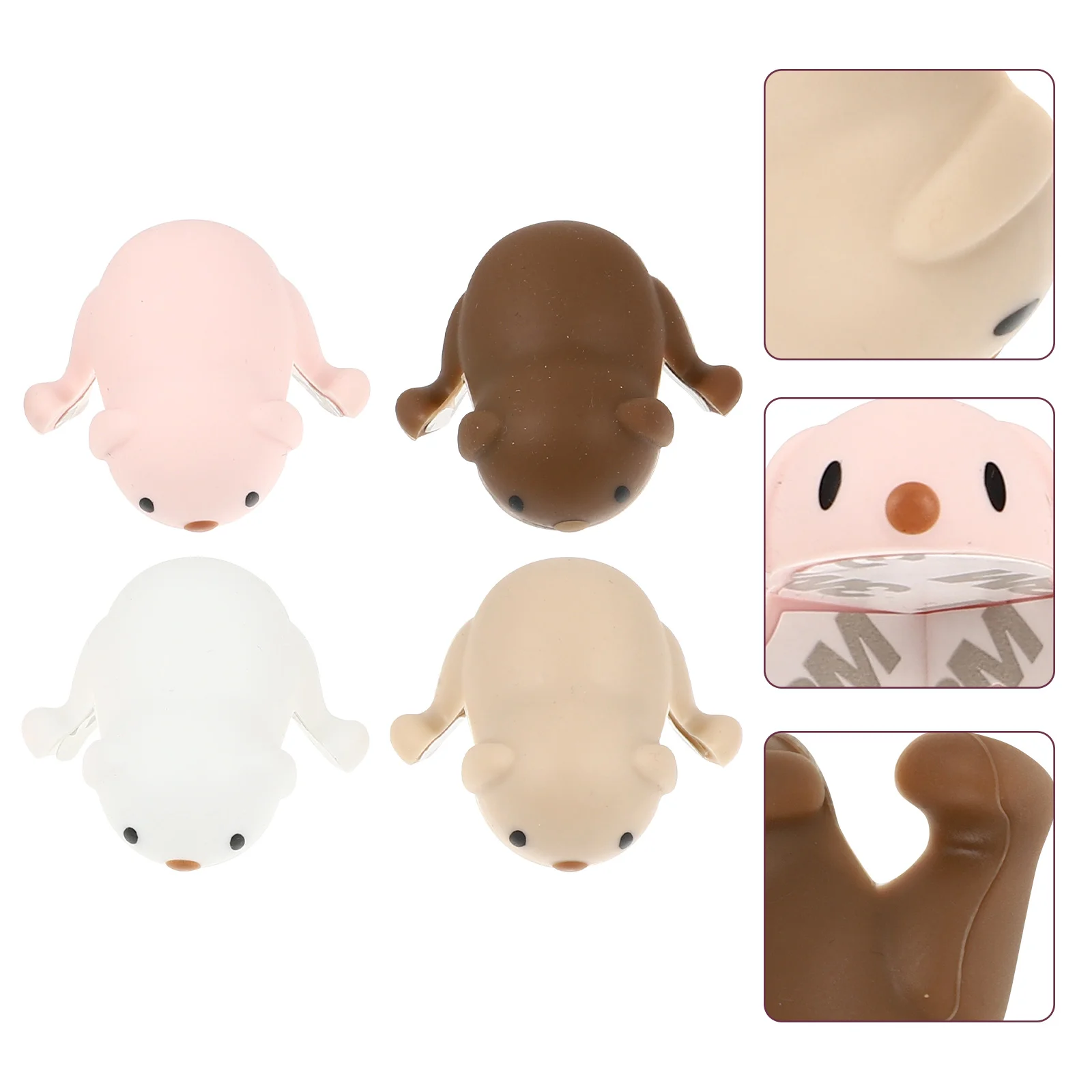 

4Pcs Animal-Shaped Baby Safety Bumper Guards Furniture Cartoon Corner Protectors