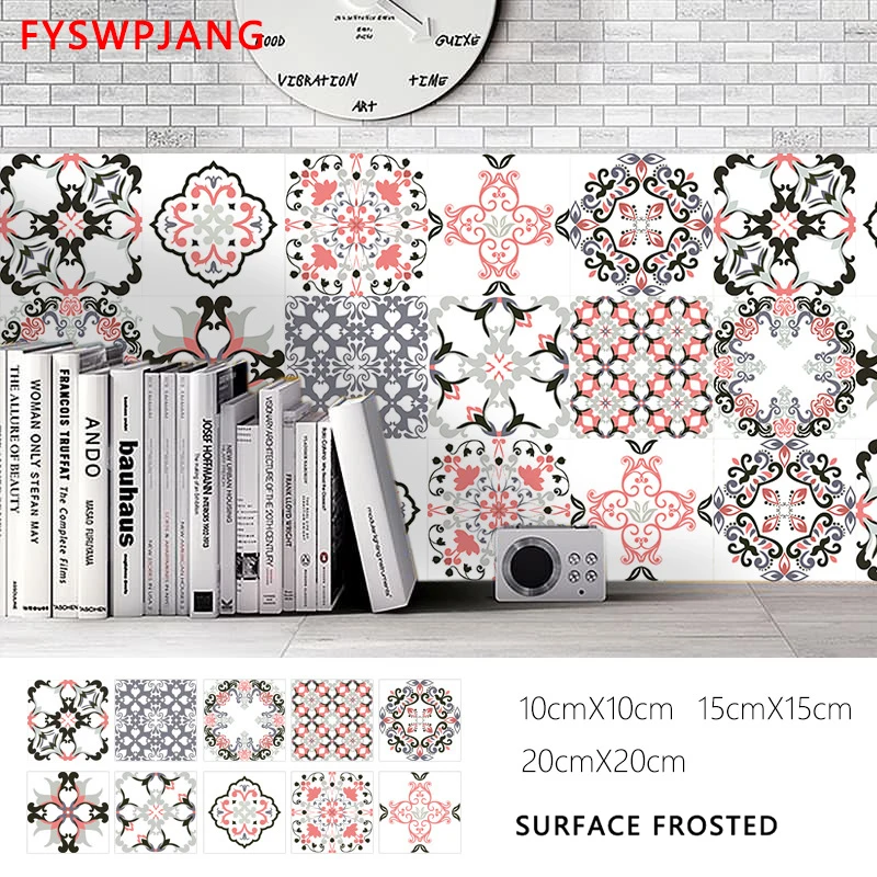 

20x20cmx10pcs Pvc Self-adhesive Wall Stickers For Kitchen Bathroom Desktop Renovation Stairs Stickers Computer Diy Decor Sticker