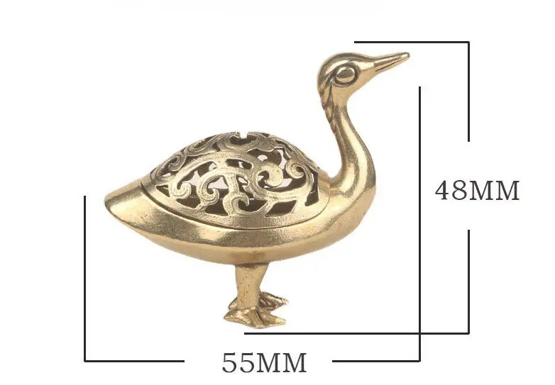 Латунная статуя из гуся и утки настольная горелка для ароматерапии декоративное
