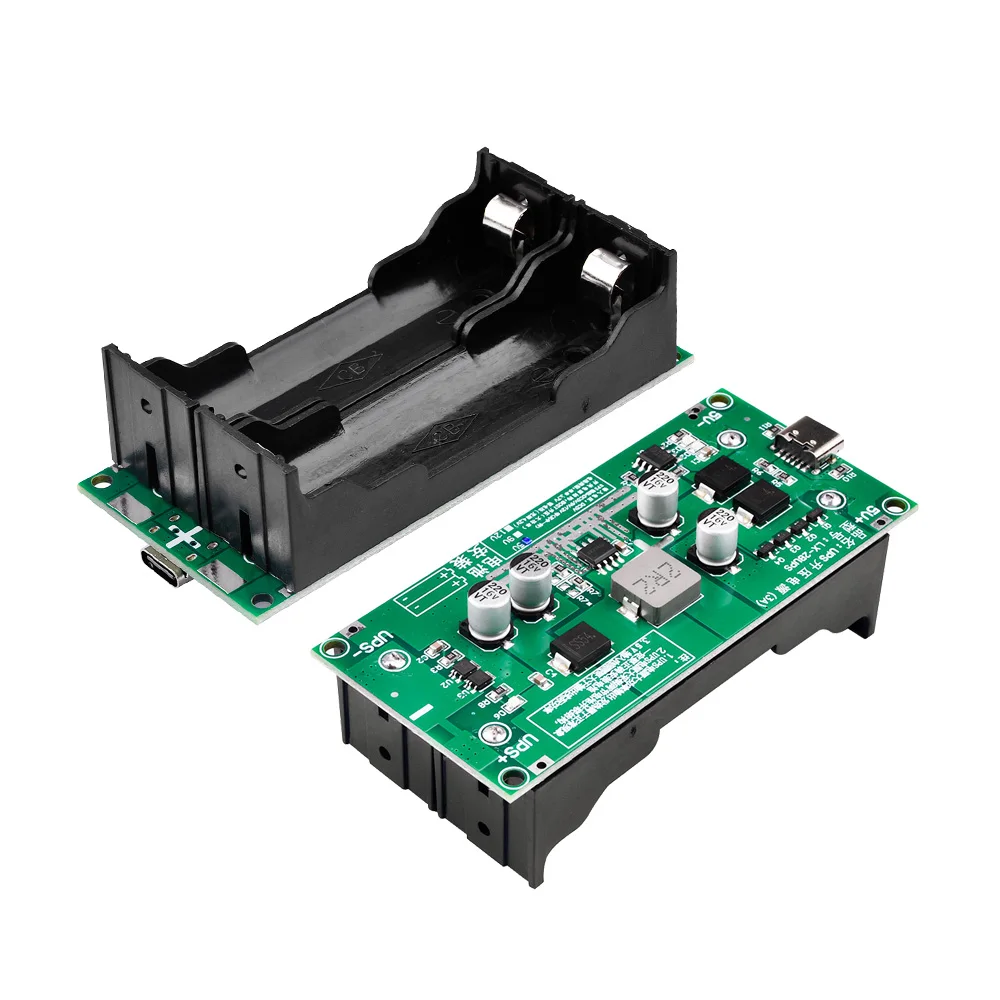 15 Вт, 3 А, 18650 Φ, повышающий бустер, источник бесперебойного питания/конвертер Type-C, 5 В, 9 В, 12 В