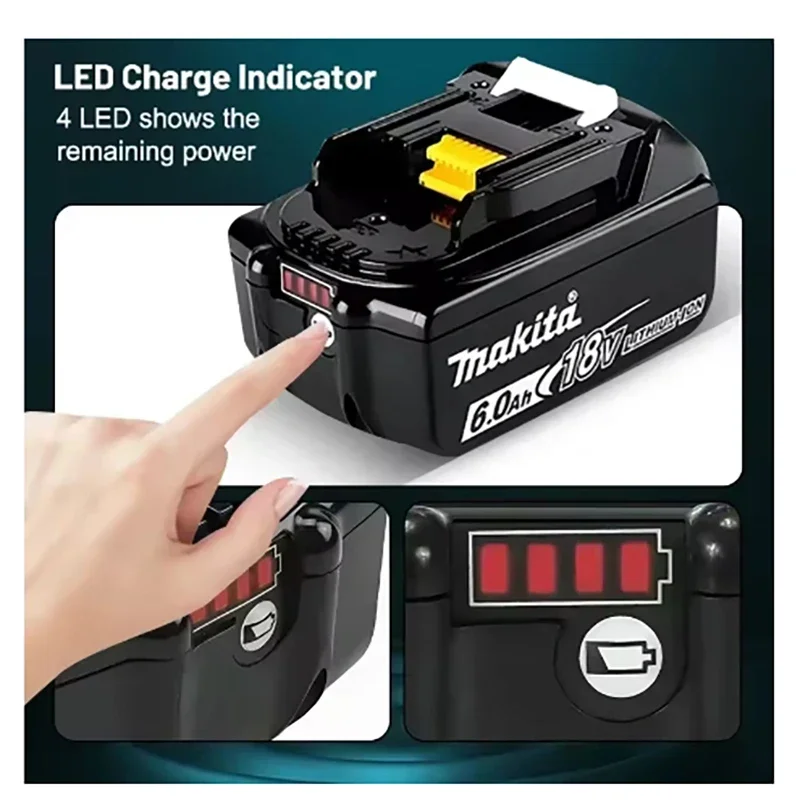 Оригинальная аккумуляторная батарея Makita 18 В 2 0/5 0/6 0 Ач подходит для