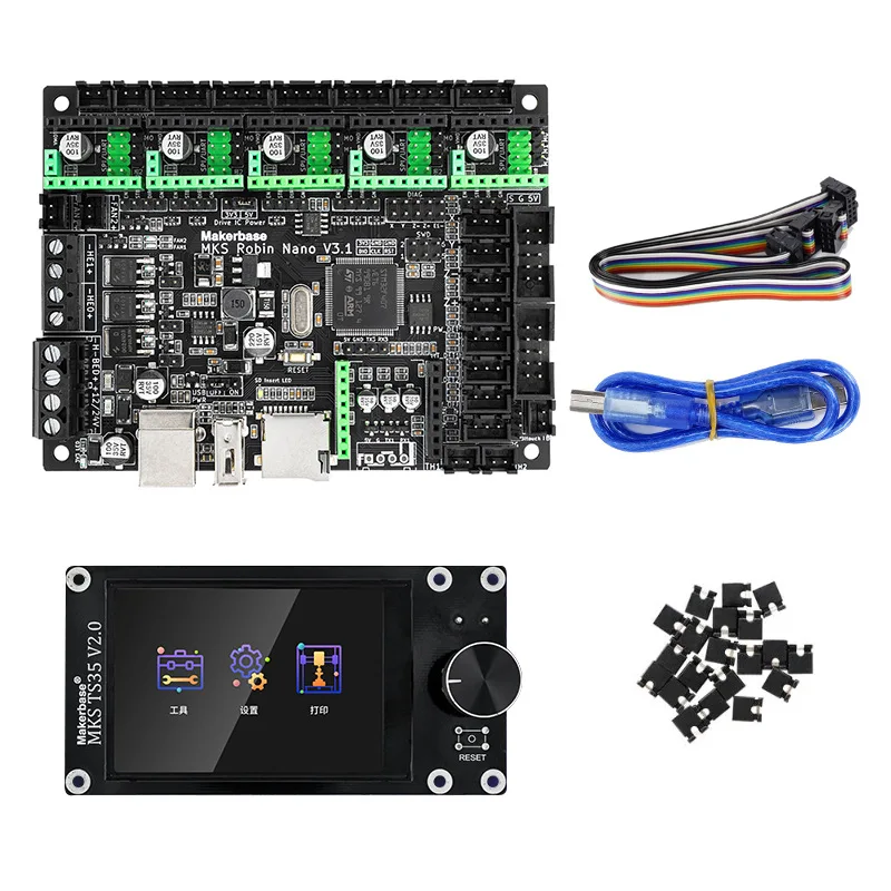 

MKS Robin Nano V3.1 Eagle 32Bit 168Mhz F407 Motherboard MKS TS35 Touch Screen LCD Display 3D Printer Parts Control Board