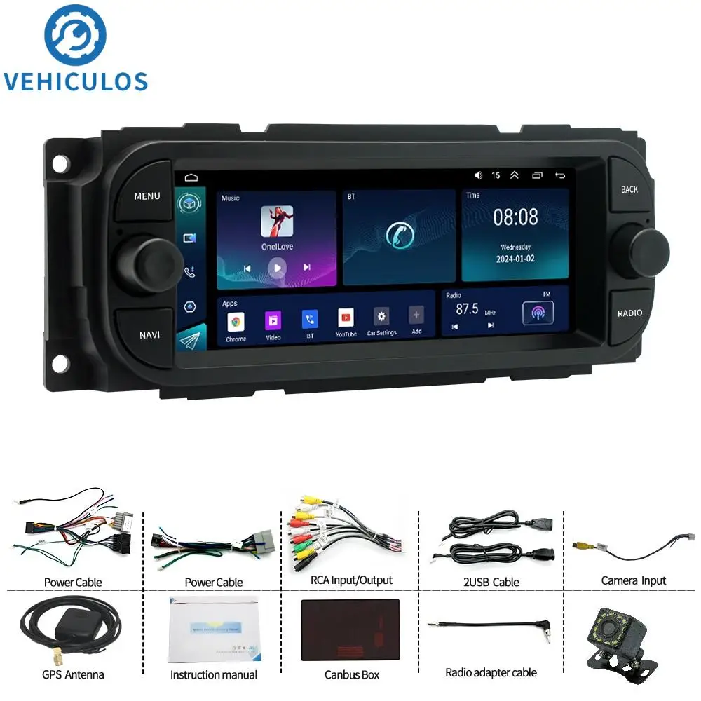 

Автомобильное стерео радио для Chrysler 300M 2002-2004 для Jeep Wrangler 2003-2006 для Dodge 1500/2500/3500 пикап-2004-2005