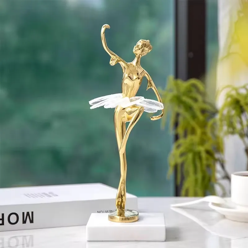 Подарочный сувенир медные балетки для девочек украшение дома с мраморной