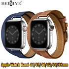 Ремешок кожаный для Apple Watch, 41 мм, 45 мм, 42 мм, 38 мм, 40 мм, 44 мм