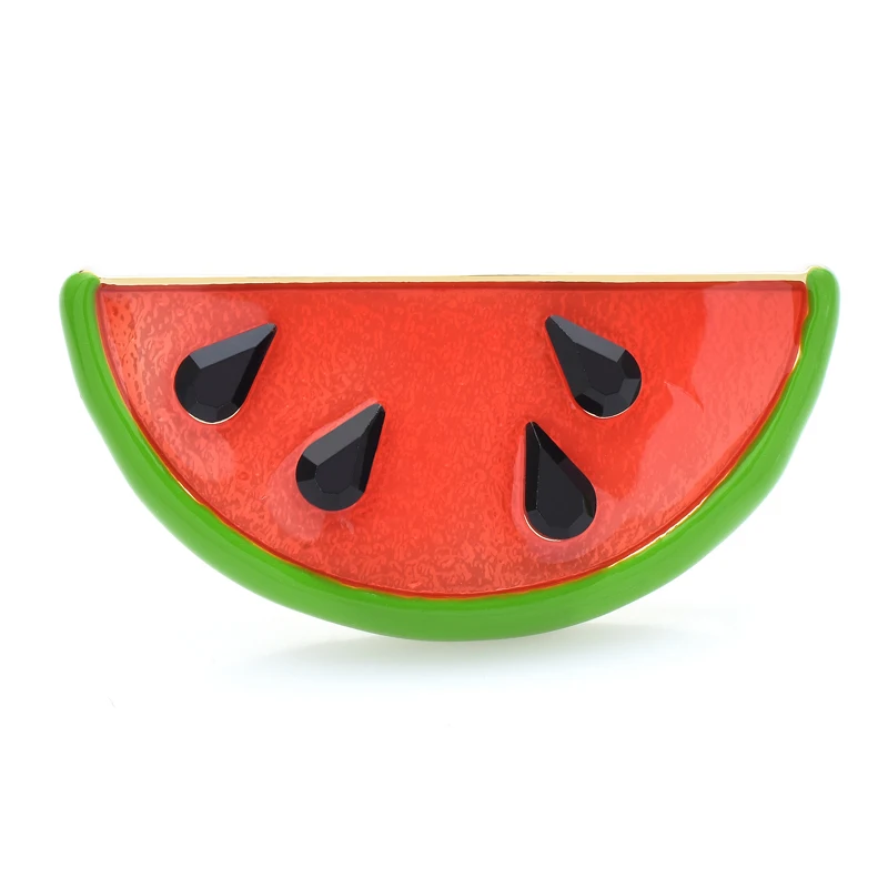 

Wuli&baby New Watermelon Brooches For Women Unisex Enamel Fruits Party Office Brooch Pin Gifts