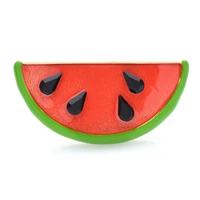 wulibaby new watermelon brooches for women unisex enamel fruits party office brooch pin gifts