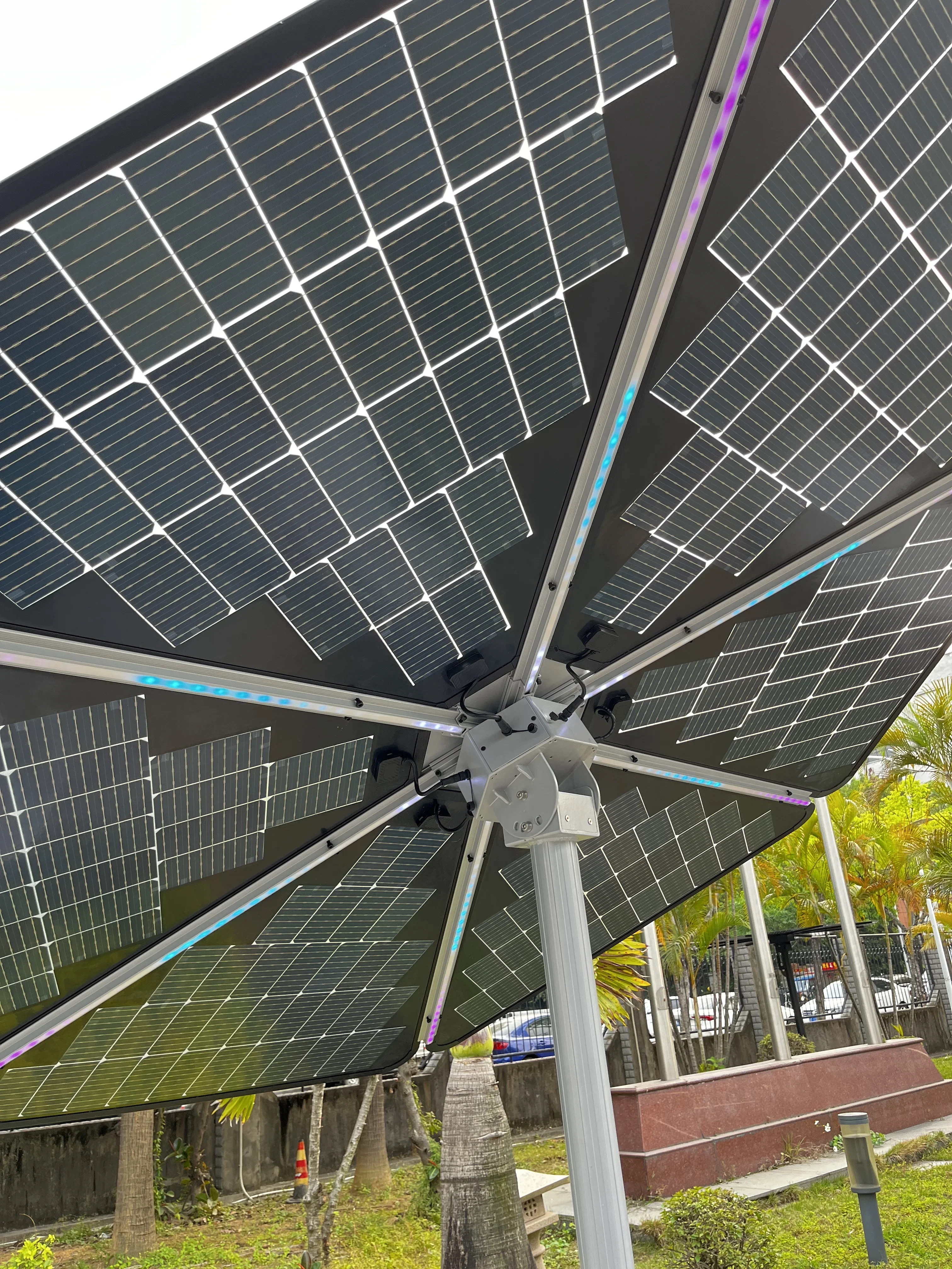 Наружный зонтик солнечная панель с подсолнухом электростанция 600 Вт