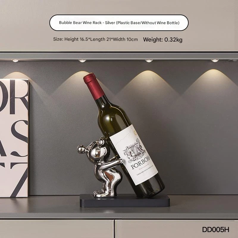 2024 креативная легкая роскошная стойка для красного вина с пузырьковым медведем