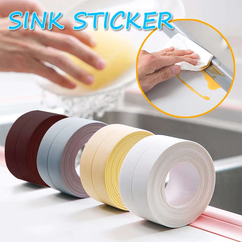 

Bathroom Sealing Tape Kitchen Sink Strip Tape Waterproof Anti-mold Corner Caulk Tape PVC Self Adhesive Sealing Strip Seam Tape