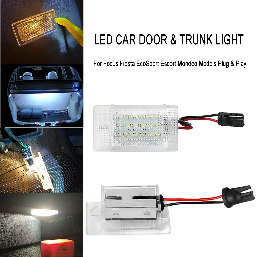 Фото Светодиодная подсветка салона Plug & Play белого цвета для Ford Focus, Fiesta, EcoSport, Escort, Mondeo: подсветка дверей, багажника, грузового отсека №3