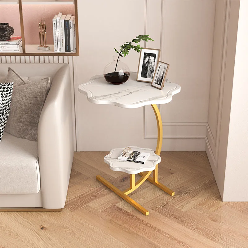 

Minimalist Mobile Side Table Shelf Aesthetic Books Designer Side Table Nordic White Mesa Auxiliar Salon Decoration Accessories