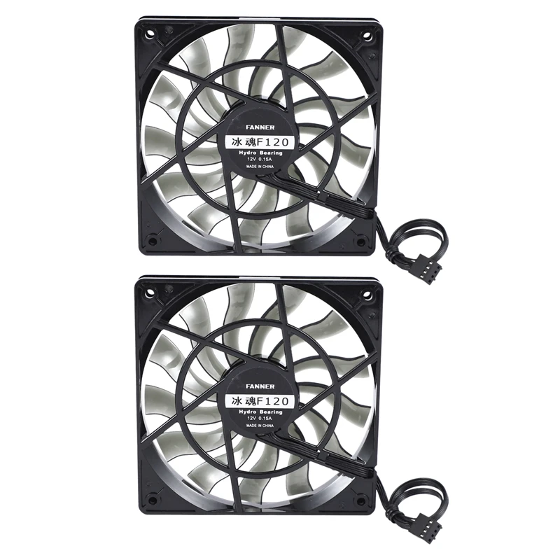 

2 шт., тихий вентилятор для настольного компьютера, 12 х120 х12 мм
