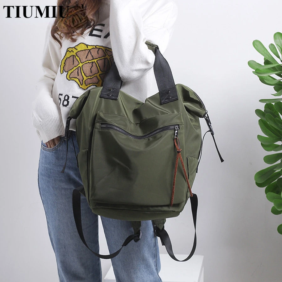 Casual Nylon Waterproof Backpack Women High Capacity Travel Book Bags for Teenage Girls Students Pink Satchel Mochila Bolsa 2022