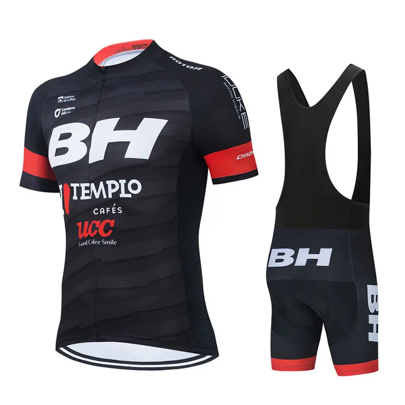 Conjunto de ropa de ciclismo del equipo BH para hombre, pantalones cortos con pechera, traje de camiseta para bicicleta de carretera y montaña, Maillot y Culotte, 2021