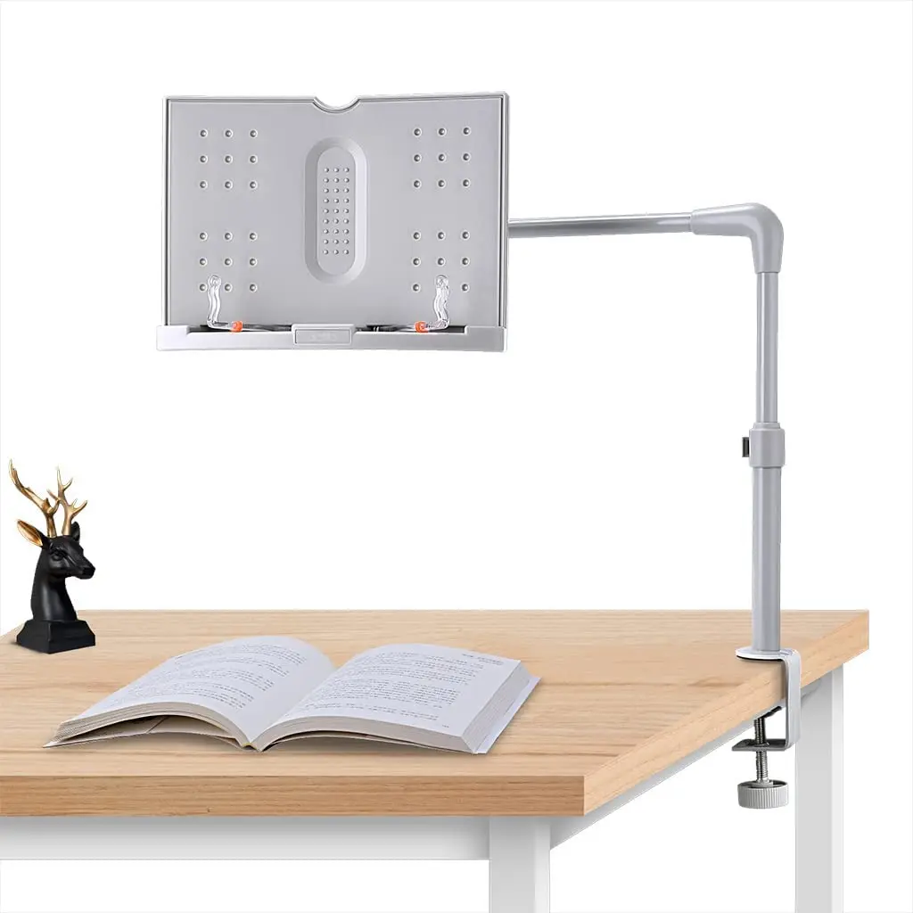 

Stand Stand Cookbook Reading Adjustable Metal Holder 360° Holder Book Clamp For Reading Kids Table Rotating School Book Bookrest