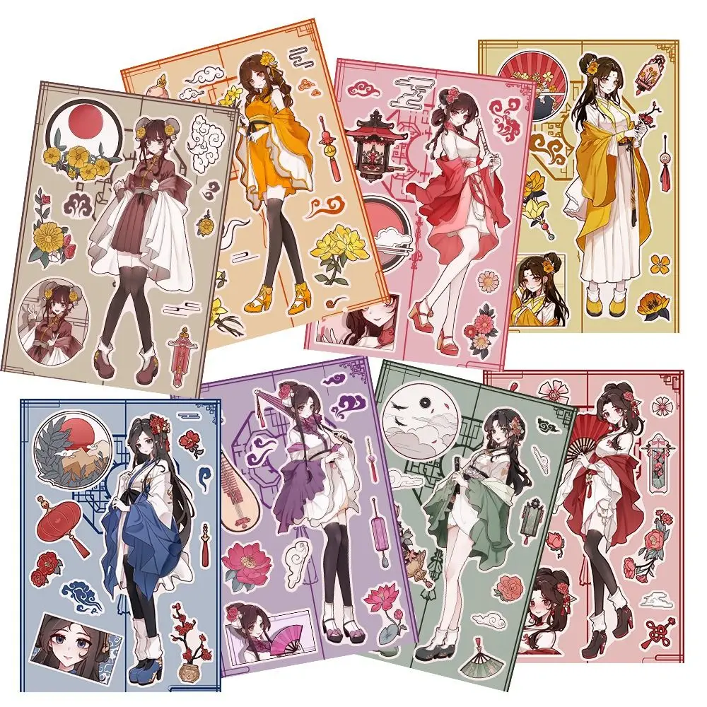 

Graffiti Stickers Girls Series Sticker 8 sheets/lot Decorative Decals Collage Decals Waterproof Goo Card Laptop